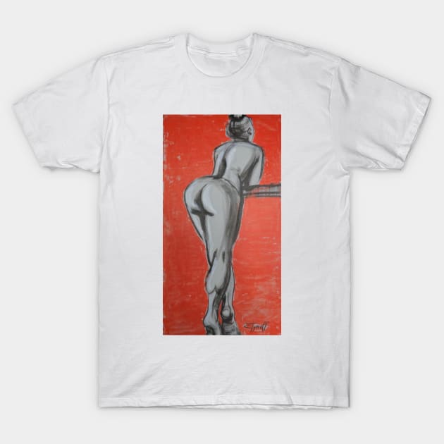 Posture 5 - Female Nude T-Shirt by CarmenT